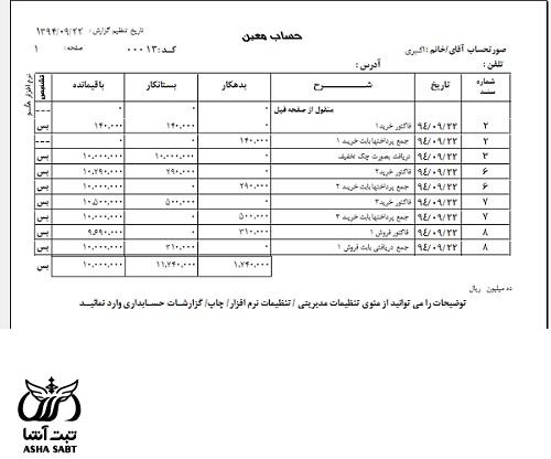 حساب معین چیست